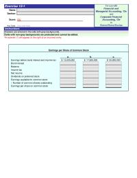 Accounting Chapter 12 Homework Number of common shares outstanding