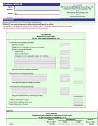 Accounting Chapter 14 Homework Net Income Loss Adjustments Reconcile Net Income