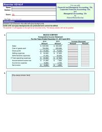 Accounting Chapter 15 Homework Bezos Company Comparative Income Statement For The