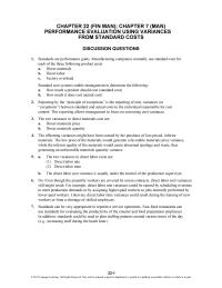 Accounting Chapter 16 Homework Price Variance Direct Materials 650 Per Unit