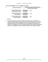 Accounting Chapter 16 Homework Capital Investment Analysis Prob 256a Fin
