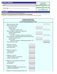 Accounting Chapter 20 Homework Total Effect Changes Variable Selling And Admin
