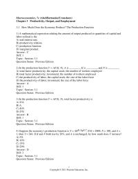 Economics Chapter 3 How Much Does the Economy Produce