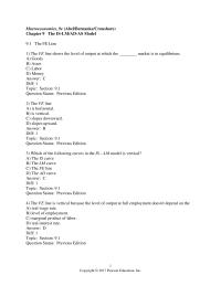 Economics Chapter 9 The FE line shows the level of output at which