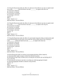 Economics Chapter 11 Using The Keynesian Model The Effect