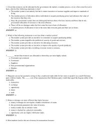 Economics Chapter 3 Given that resources can be allocated by the government