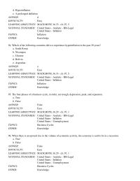 Economics Chapter 7 a peak marks the end of an expansion and the beginning