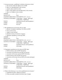 Economics Chapter 10 Macroeconomics Equilibrium Defined The Point Which a The