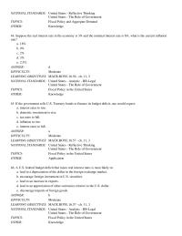 Economics Chapter 11 If all U.S. government bonds are held by U.S. citizens