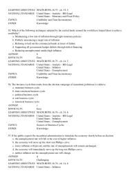 Economics Chapter 14 Which of the following techniques adopted by the central banks
