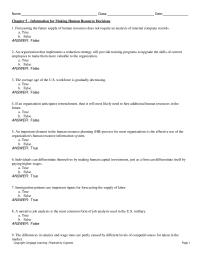 Human Resources Chapter 5 Jobs Are Described Terms The Level Involvement