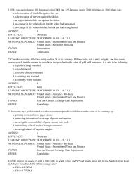 Economics Chapter 21 One The Advantages Floating Exchange Rates