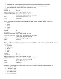 Economics Chapter 21 The Foreign Exchange Market Where French