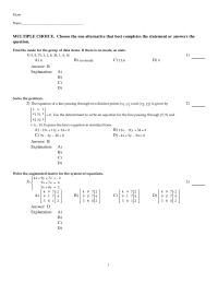 Chapter 15 The equation of a line passing through two distinct
