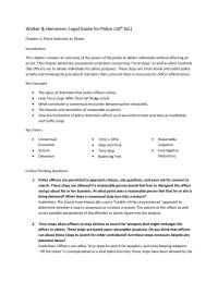 Criminal Law Chapter 4 Terry Stops Allow Officers Stop Citizens Search