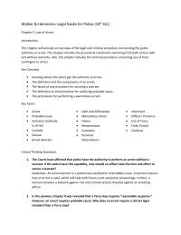 Criminal Law Chapter 5 Terry Stop Requires Reasonable Suspicion However Arrest