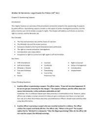 Criminal Law Chapter 8 Officers Should Tread Carefully When Using Deceitful