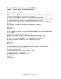 Economics Chapter 4 The Ricardian model of international trade demonstrates that