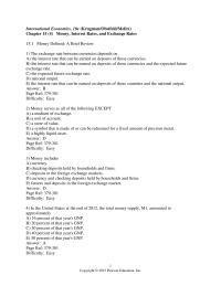 Economics Chapter 15 The exchange rate between currencies depends