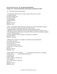 Economics Chapter 18 Central banks often intervene in currency markets