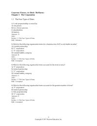 Finance Chapter 1 Which of the following is/are an advantage of incorporation