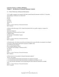 Finance Chapter 2 U.S. public companies are required to file their annual