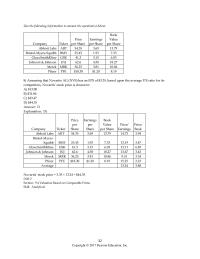 Finance Chapter 9 The Efficient Market Hypothesis Implies That Securities