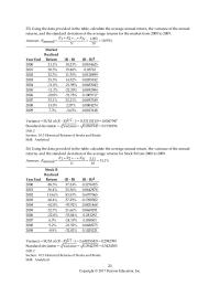 Finance Chapter 10 the standard deviation of the average returns&nbsp;