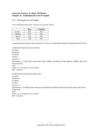 Finance Chapter 12 Because Every Security Owned Someone The Sum