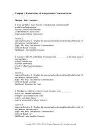 Business Communication Chapter 1&nbsp;What are the two major benefits of interpersonal