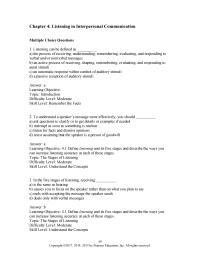 Business Communication Chapter 4 Which of the following helps you receive messages&nbsp;