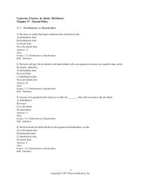 Finance Chapter 17 Omicron Paid The Special Dividend answer What You