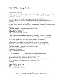 Communications Chapter 5 Distinguish Among The Goals Informative Persuasive&nbsp;