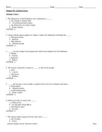 Art History Chapter 2 Which Athenian politician reconstructed the Athenian Acropolis?
