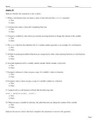 Chapter 10 Sending Copy Variables Value Function Referred Which