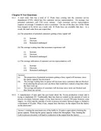 Chapter 8 Test Questions 841 Mail Order Firm