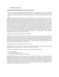 Finance The Mexican Peso Homework More Generally The Nationalization Mexican Industry Has