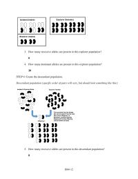 Biology & Life Sciences Chapter 4 Homework Answers Will Vary Because The Genetic Drift