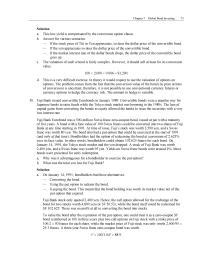 Chapter 7 The bond also had a put option that could be exercised