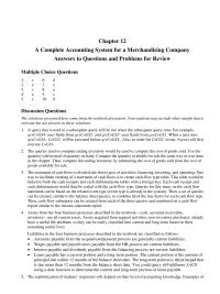 Accounting Chapter 12 Homework Compute The Cogs Item Vi Sum The
