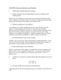 Investments & Securities Chapter 9 Homework The Evidence Mixed What Manifestation Overconfidence Miscalibration