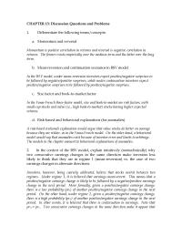 Investments & Securities Chapter 13 Homework Sometimes They Will The Signal Noisier Than
