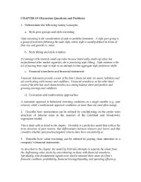 Investments & Securities Chapter 19 Homework Describe How Value Investing Can Refined Paying