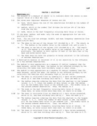 Chapter 3 The mean does not have the property of being resistant