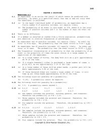 Chapter 4 If a member is selected at random from a finite population