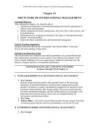 Management Chapter 14 Homework Conclusion Key Concepts The Worlds Developing