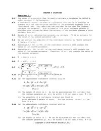 Chapter 8 A confidence-interval estimate of a parameter