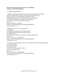 Biology & Life Sciences Chapter 5 Which of the following statements concerning cellular