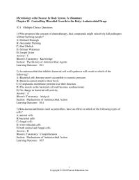 Biology & Life Sciences Chapter 10 An antimicrobial that inhibits bacterial cell wall synthesis