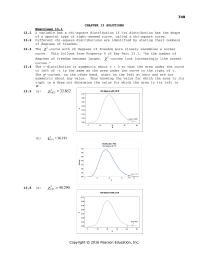 Chapter 13 A variable has a chi-square distribution if its distribution